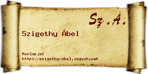 Szigethy Ábel névjegykártya